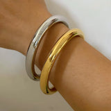 18K Gold-Plated Hollow Cuff Bracelet