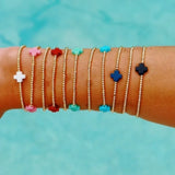 Cross Charm Beaded Bracelet