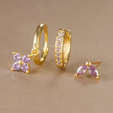 Bloom Crystal Drop Earring Set