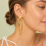 Green Aventurine Tassel Drop Earrings