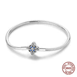 Sterling Silver Zirconia Charm Bracelet
