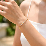 Two-Tone Beaded Chain Bracelet