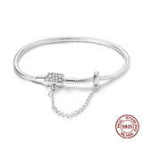 Sterling Silver Zirconia Charm Bracelet