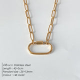 Oval Turnbuckle Choker Necklace