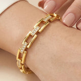 Gold Geometric Link Bangle