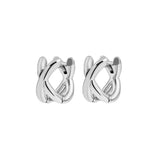 Cross Circle Huggie Earrings
