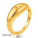 Curved Geometric Gold Ring