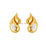 Crystal Double Teardrop Earrings