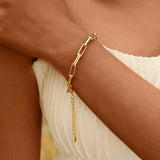 Gold Paperclip Chain Bracelet