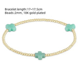 Cross Charm Beaded Bracelet