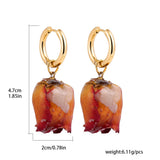 Immortal Rose Resin Flower Earrings