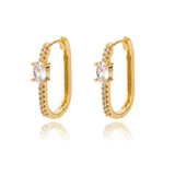 Cubic Zirconia U-Shape Studs