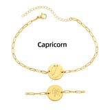 Zodiac Coin Charm Bracelet