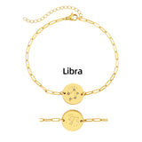 Zodiac Coin Charm Bracelet