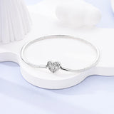 Sterling Silver Zirconia Charm Bracelet