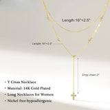Lariat Cross Y-Necklace