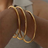 Gold-Plated Bangle Set (3-Piece)