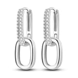 Sterling Silver Charm Hoop Earrings