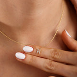 Zircon Letter Choker Necklace