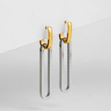 Double Loop Square Hoop Earrings