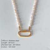 Oval Turnbuckle Choker Necklace