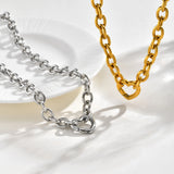Heart Clasp Curb Chain Choker