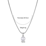 Simple Pearl Pendant Necklace