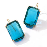 Crystal Square Drop Earrings