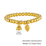 Gold Beaded Ball Stretch Bracelet