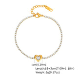 Heart CZ Snake Chain Bracelet