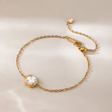 Pearl & Zircon Minimalist Bracelet