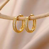 Cubic Zirconia U-Shape Studs
