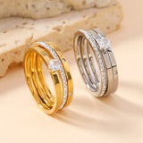 Classic Zircon Ring Stack Set