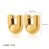Minimalist Chunky U-Shape Hoops