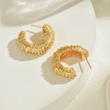 Lava Texture Chunky Hoop Earrings