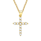 Cubic Zirconia Cross Pendant Necklace