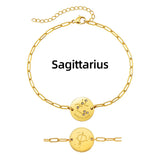 Zodiac Coin Charm Bracelet