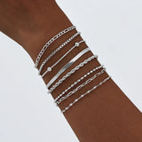 Silver Stackable Chain Bracelet
