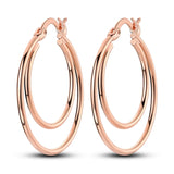 Sterling Silver Charm Hoop Earrings