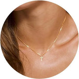 Initial Letter Pendant Necklace