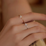Sterling Silver Clover Flower Ring