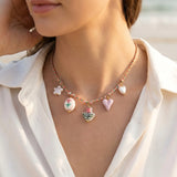 Boho Ceramic Tulip Necklace