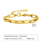 Gold Paperclip Chain Bracelet