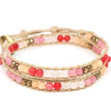 Mixed Jade Wrap Bracelet - 2 Wrap