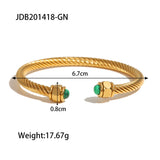 Turquoise Ribbed Stack Bracelet