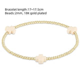 Cross Charm Beaded Bracelet