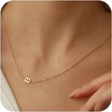 Sideways Initial Choker Necklace