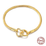 Sterling Silver Zirconia Charm Bracelet