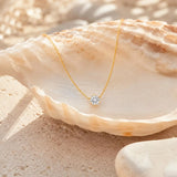 Solitaire Zircon Choker Necklace
