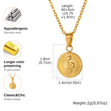 Round Disc Handmade Animal Snake Pendant Necklace, Women's Stainless Steel Delicate New Jewelry Tarnish Free